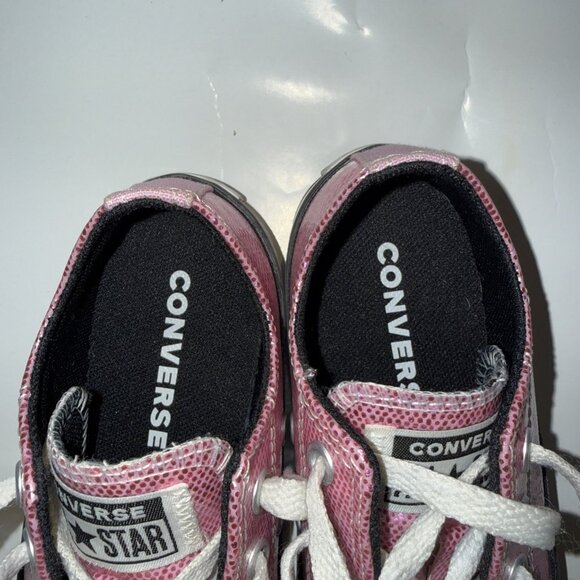 Converse All Star Chuck Taylor East Coaster Girls 12 Shoes 647732F Glitter Pink - Picture 9 of 16